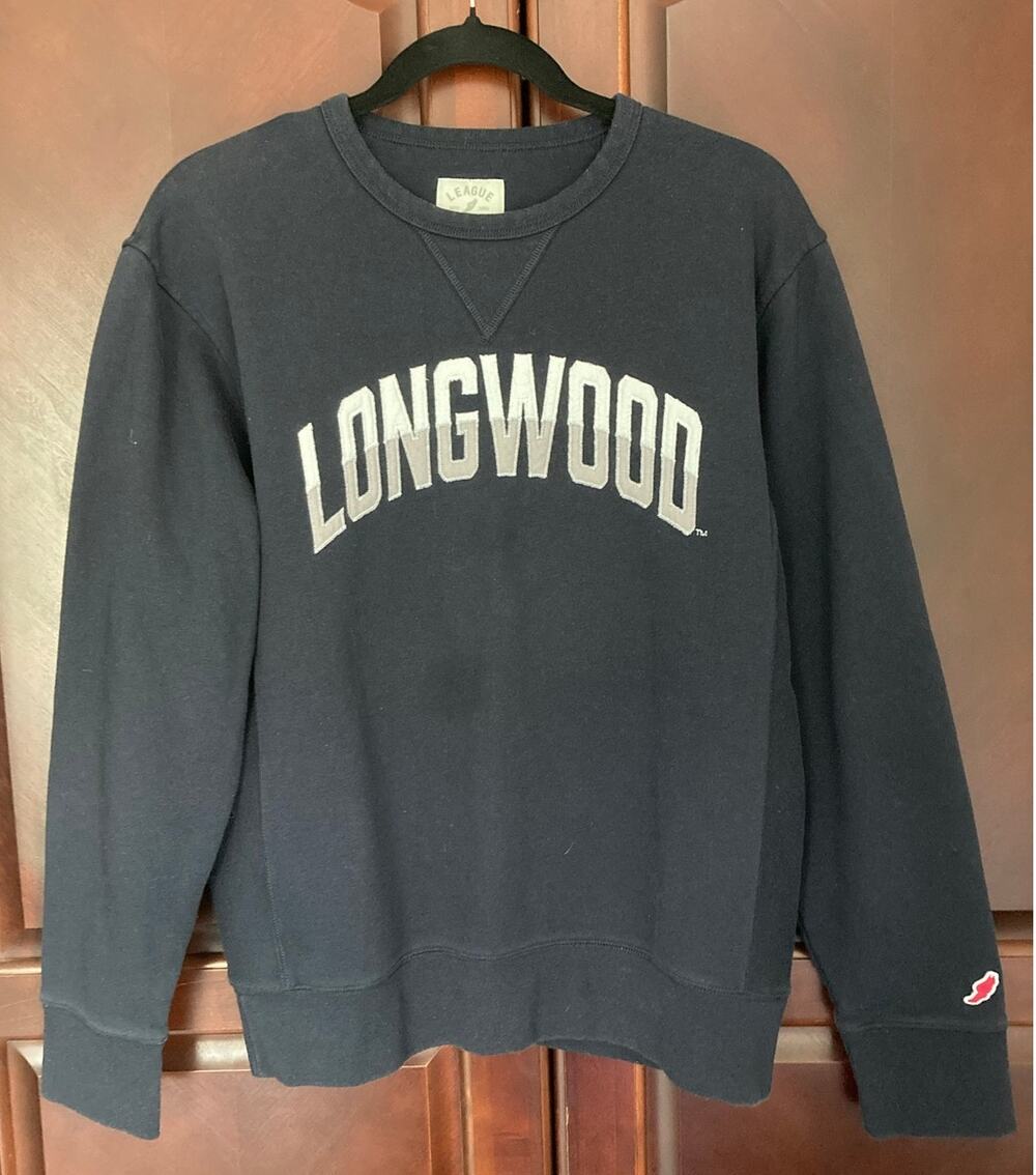 League Collegiate Wear- Longwood College Navy Block Letter Crewneck Sweatshirt-M